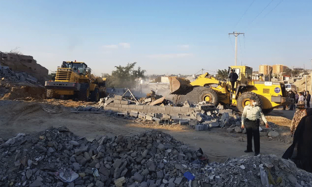تخریب ۲۵ بنای غیرمجاز در اراضی محدوده شهرک پیامبر اعظم  (ص) بندرعباس