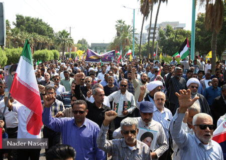 راهپیمایی روز قدس در شهر بندرعباس با حضور باشکوه مردم