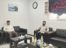 دیدار نائب رئیس شورای بخش قلعه قاضی با مدیرکل بنیاد مسکن هرمزگان