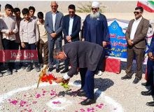 برگزاری آیین کلنگ زنی دبیرستان متوسطه اول دکتر چمران انگوران