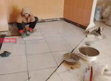 کاشی‌کاری به سبک یک بانو؛ شروعی که خبرساز شد