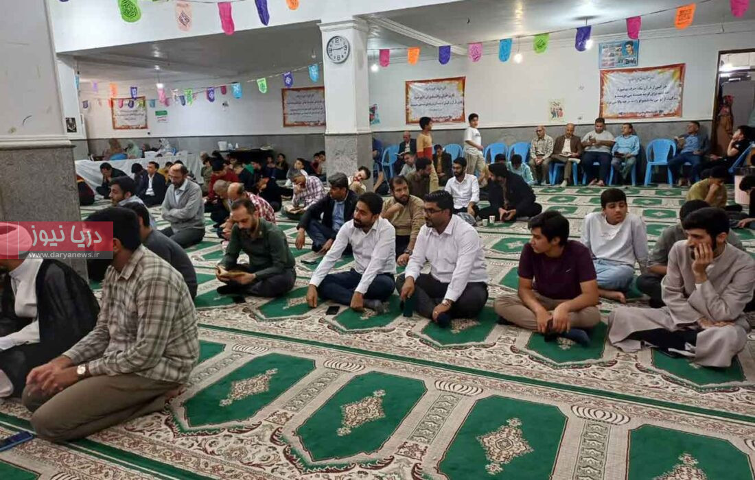 احیای نیمه‌شعبان با حضور دانش‌آموزان مدارس نور بندرعباس