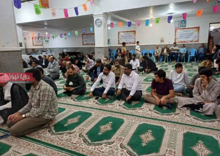 احیای نیمه‌شعبان با حضور دانش‌آموزان مدارس نور بندرعباس